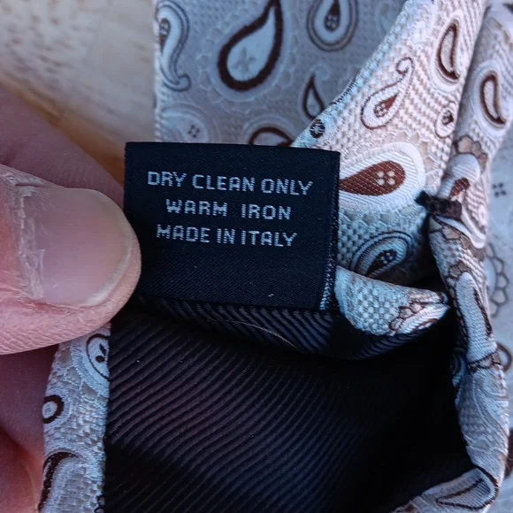 Paisley Patterned Tie - Cream and Brown - Ermenegildo Zegna - Picture 5 of 5